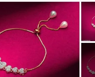 Feminine Glittering Bracelet & Bangles