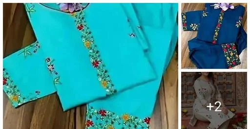 Dupion Silk,Cotton Blend Women Kurti With