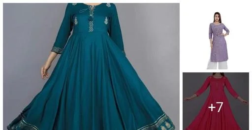 Women Rayon Trendy Refined Kurtis