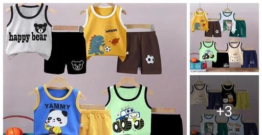 Cute Comfy Boys Top & Bottom