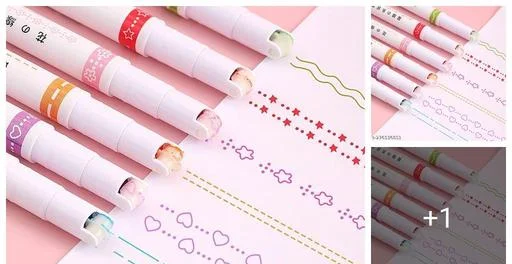 TOY 6Pcs Curve Highlighter Pen Set