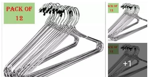 Chrome Finish Steel Hanger Pack of