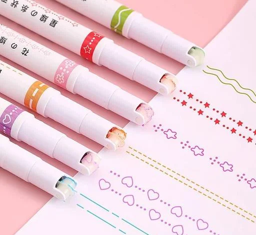 TOY 6Pcs Curve Highlighter Pen Set - Image 2