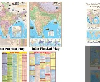 (COMBO OF 4 INDIA ENGLISH MAPS