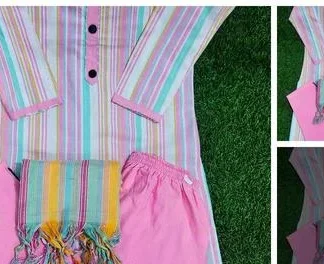 Women Khadi Cotton Kurti With Dupatta
