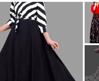 Crepe Fit And Flare Frocks &