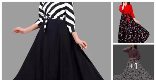 Crepe Fit And Flare Frocks &