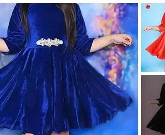 Cotton Blend Fit And Flare Frocks