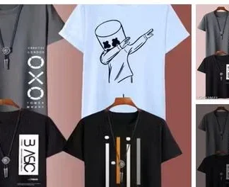 Men Poly Blend Regular Tshirts