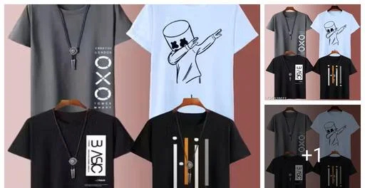 Men Poly Blend Regular Tshirts