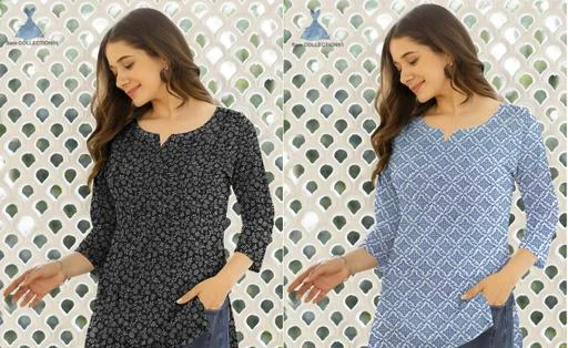 Women Cotton Kashvi Ensemble Kurtis - Image 2