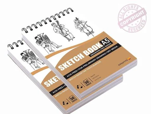 Askprints 50 Sheet A5 Sketchbook Set - Image 2