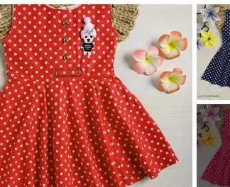 Cotton Blend Fit And Flare Frocks