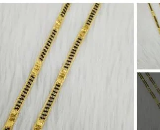Golden Traditional Mangsutra (Temple Dance Jewellery)