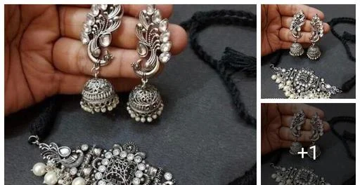 Luckshay Creations Fashionable Kundan Work Peacock Jewel Set (Temple Dance Jewellery)