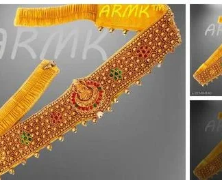 Armk Trending Design Traditional Laxmi Design Cloth Saree Waist Belt Str... (Temple Dance Jewellery)