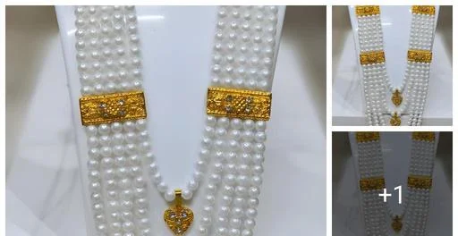 Designer Dulha Mala (Necklace) Haar Men Pearl Wedding Necklace Jewellery... (Temple Dance Jewellery)