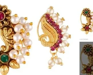 0118201080nthvfj Premium Quality Traditional Bridal Wear Pearl Cz Stone ... (Temple Dance Jewellery)