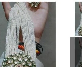 White Stone Necklace Set (Temple Dance Jewellery)