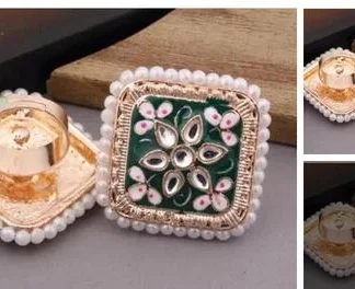 Meena Finger Ring (Temple Dance Jewellery)