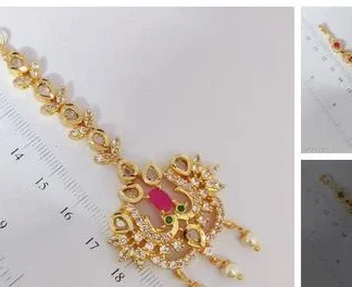 Shimmering Chunky Maangtika (Temple Dance Jewellery)