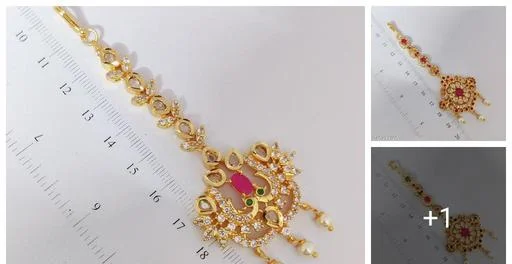 Shimmering Chunky Maangtika (Temple Dance Jewellery)