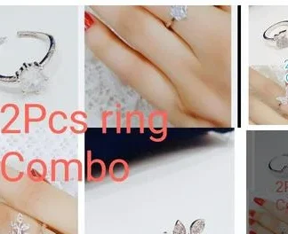2pcss Soliatire Ring Combo (Temple Dance Jewellery)