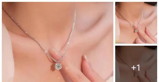 Fashionable Silver Plated Diamond Necklace 03 (Temple Dance Jewellery)