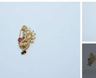Maharashtrian Style Nosepins (Temple Dance Jewellery)