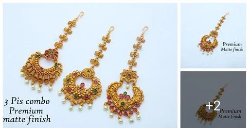 Maangtika Combo Set (Temple Dance Jewellery)