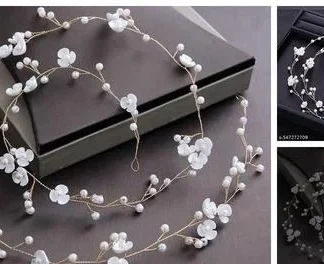 Stylish Beaded Hair Vines Wedding Hair Accessories (Temple Dance Jewellery)