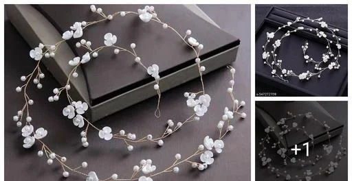 Stylish Beaded Hair Vines Wedding Hair Accessories (Temple Dance Jewellery)