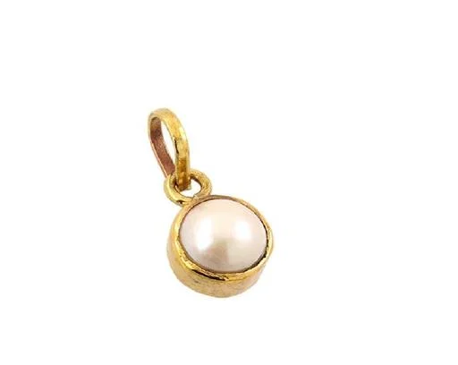 Raviour Lifestyle Pearl Gemstone Pendant Astrological Benefits (Temple Dance Jewellery) - Image 2