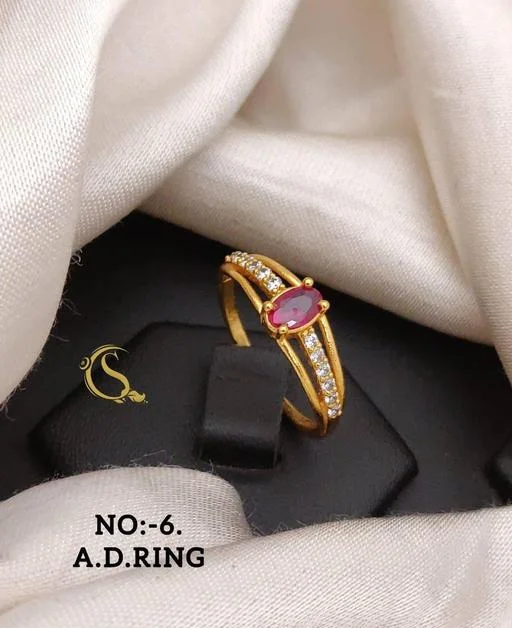 Beautiful Ring 1gram Gold Plating (Temple Dance Jewellery) - Image 2