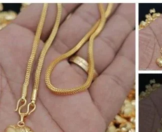 One Gram Gold Plated Forming Pendant Chain (Temple Dance Jewellery)