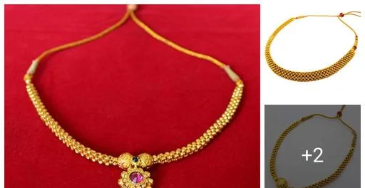 Hari Om Creatlons Tushi Necklace Without Earring (Temple Dance Jewellery)