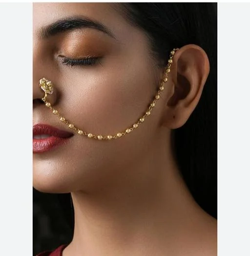 Bride Nose Ring (Temple Dance Jewellery) - Image 2