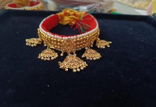 Rajasthani Rajputi Kanthi Choker Set (Temple Dance Jewellery) - Image 2