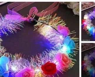 Led Flower Hairband 2025 Edition Crown Girl Taj (Temple Dance Jewellery)
