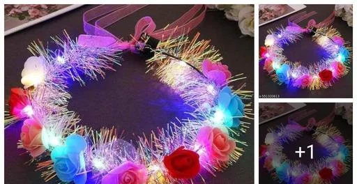 Led Flower Hairband 2025 Edition Crown Girl Taj (Temple Dance Jewellery)