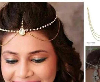 Twinkling Glittering Maangtika - Classical Dance Jewellery