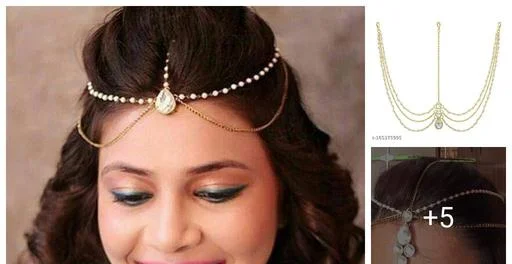 Twinkling Glittering Maangtika - Classical Dance Jewellery