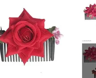 Arooman Artificial Flower Juda Comb Side Comb Womengirls Hair Accessorie... (Temple Dance Jewellery)