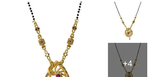 Short Mangalsutra Womentrendy Mangalsutradesigner Mangalsutrastylish Man... (Temple Dance Jewellery)