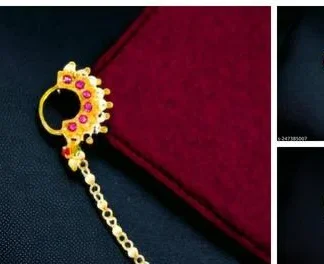 Maharashtrian Besar Banu Nath Chain Looks Stunning Festival (Temple Dance Jewellery)