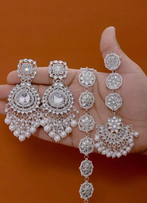 New Rajsthani Sisfull Mangtika Errings Combo Girl (Temple Dance Jewellery) - Image 2