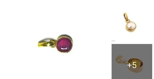 Raviour Lifestyle Pearl Gemstone Pendant Astrological Benefits (Temple Dance Jewellery)