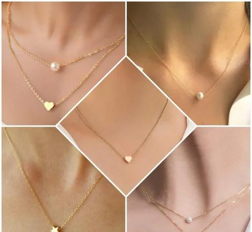 Shimmering Beautiful Necklace Chain Combo (Temple Dance Jewellery) - Image 2