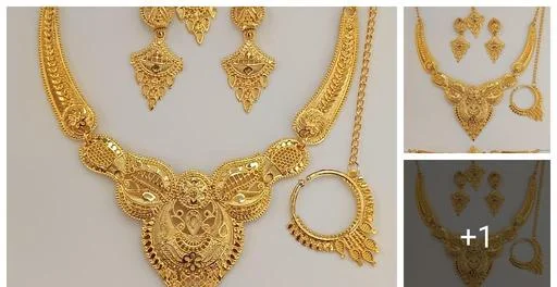 Gold Neckless Best Quality (Temple Dance Jewellery)