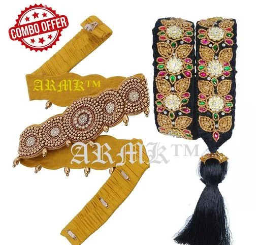 New Design Perfect Maggam Work Jada Kemp Ready Flower Jada Savaram Bhara... (Temple Dance Jewellery) - Image 2
